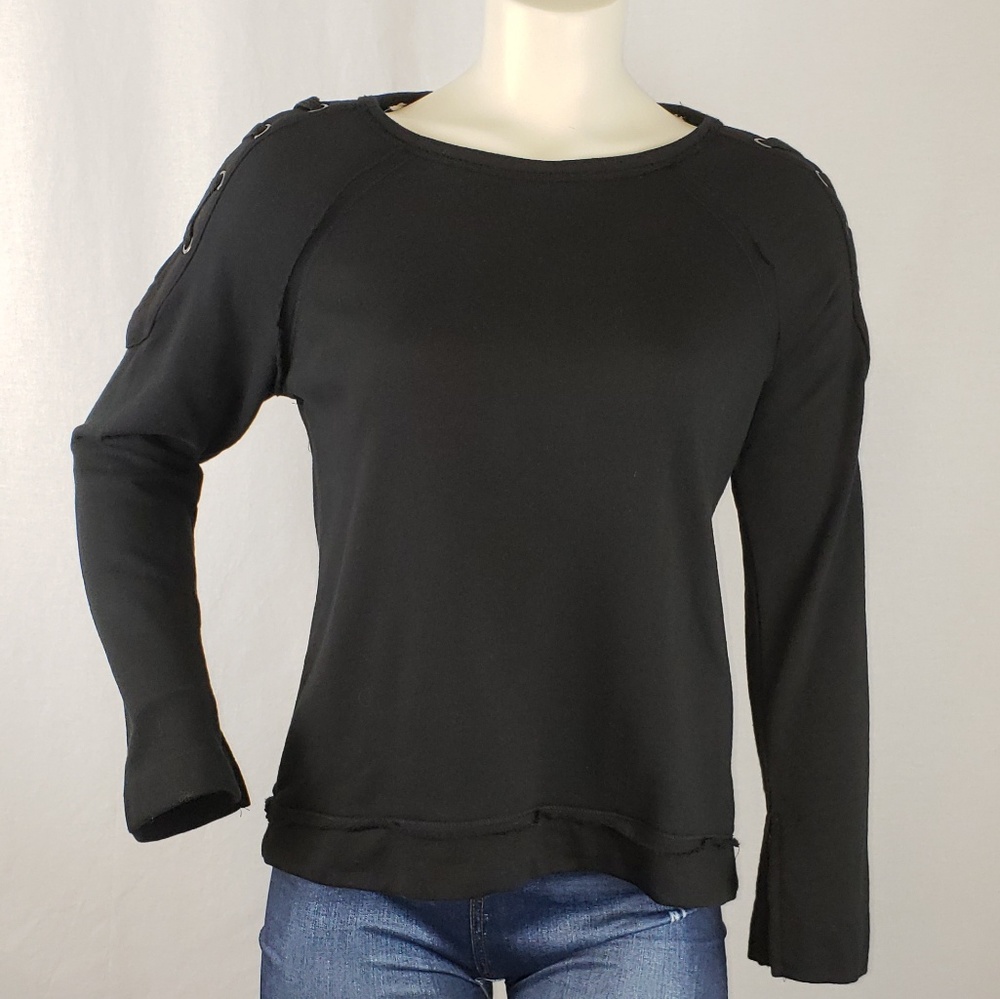 NWT Exhilaration Lace-Up Cold Shoulder Sweatshirt